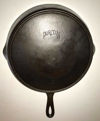 Old Puritan Cast Iron Skillet 10 W/heat Ring Made By Favorite For Sears Roebuck