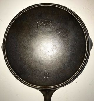 Old Puritan Cast Iron Skillet 10 W/Heat Ring Made By Favorite For Sears Roebuck 2