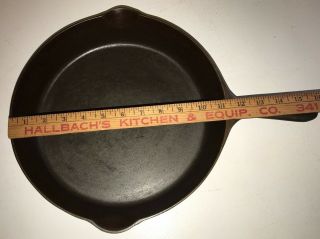 Old Puritan Cast Iron Skillet 10 W/Heat Ring Made By Favorite For Sears Roebuck 7