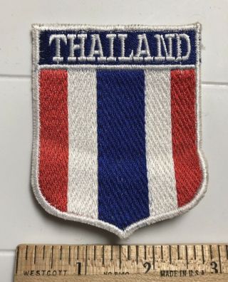 Thailand Siam Thai Red White Blue Souvenir Embroidered Travel Patch
