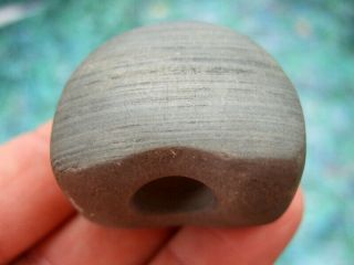 Fine Indiana Banded Slate Fluted Ball Bannerstone With Arrowheads Artifacts
