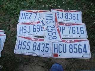 Ohio - Front License Plate For Arts/crafts/bird Houses Set Of 15,