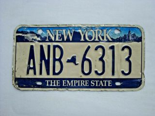 York Vintage License Plate Anb 6313