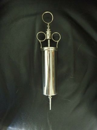 Vintage C J Tagliabue Mfg Co Stainless Medical Syringe
