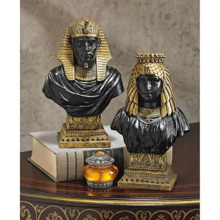Egyptian King Rameses Ii And Queen Nefertari Design Toscano Sculptural Busts