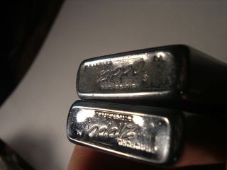 two 2 Vintage Zippo Lighters 1965 & 1966 Both Plain No Engraving 6