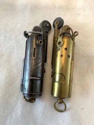 Vintage Trench Lighter Wwii Brass And Bowers Co.  Silver Tone