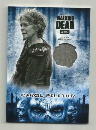 2018 Walking Dead Hunters & Hunted Carol Costume Relic Blue D 19/50