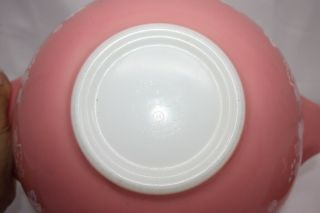 Vintage Pyrex Bowls Cinderalla Pink,  Gooseberry 442 (1.  5 QT) and 444 (4 QT) 4