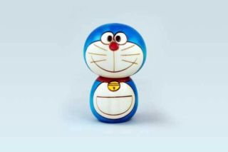 Japanese Nippon Usaburo Kokeshi Doll Doraemon 92mm Made In Japan