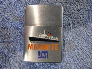Rare Johns Manville Marinite Ship Building Material Zippo Lighter 60 