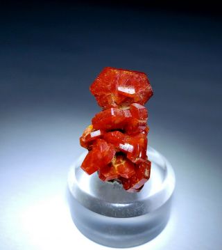 Fire - Red Vanadinite Crystal Cluster On Matrix,  Tn Mine Morocco