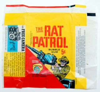 1966 Rat Patrol Non Sports Card Wax Pack Wrapper Ex.  Cond.