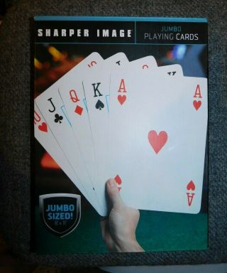 Sharper Image Jumbo Deck Of Playing Cards 8 " X 11 ",  Once