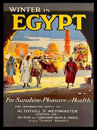 Winter In Egypt Vintage Travel Wall Decor Advertisement Art Poster Print