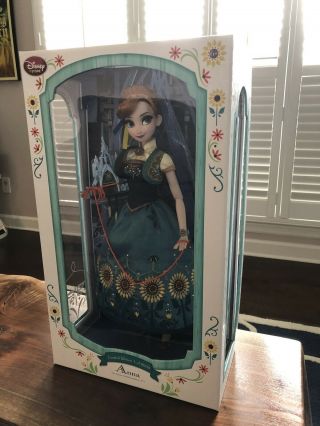 Disney Store Limited Edition Anna Doll 17 Inch From Frozen Fever Nrfb