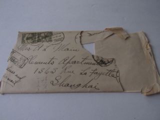 Orig 1910 China Old Cover Letter Changska Shanghai Stamps From U.  S.  Navy Sailor