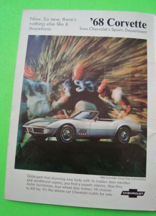 Oddball 1967 CHEVROLET COLLEGE FOOTBALL HANDBOOK Corvette CHEVELLE SS Impala SS 2