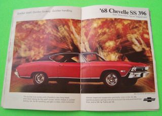 Oddball 1967 CHEVROLET COLLEGE FOOTBALL HANDBOOK Corvette CHEVELLE SS Impala SS 4