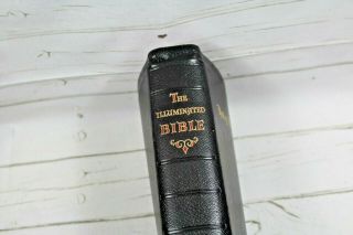 Vintage Dickson 1941 The Illuminated Bible Kjv Thumb Index Black Cover