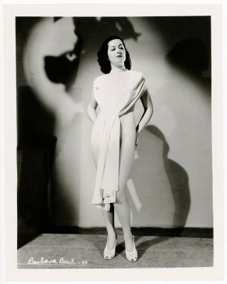 Risqué Art Deco Burlesque Dancer Barbara Beech 1930s Dramatic Photograph Stunner