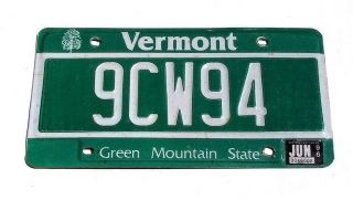 Vermont Amateur Or Ham Radio License Plate 9cw94