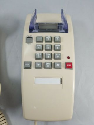 Vintage Radio Shack wall phone model number 43 337 Beige With Hold redail 5