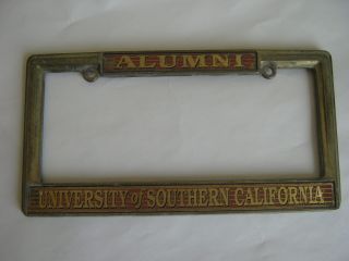 University Of Southern California Alumni Brass Plated Heavy License Plate Frame