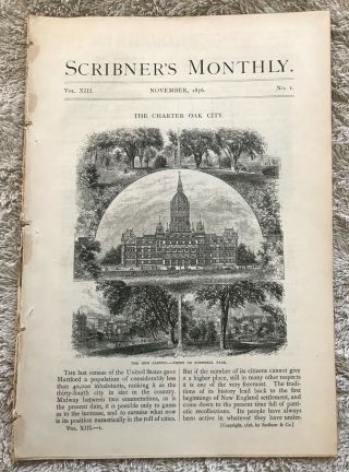 The Charter Oak City Scribner’s Monthly Illustrated 1876 Article | Hartford,  Ct