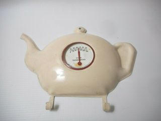 Rare Vintage Tel - Tru Wall Thermometer Rochester,  Ny Tea Pot Teapot
