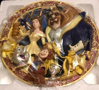 / Nrfb Disney Beauty And The Beast " An Enchanted Evening " Relief 3d Plate