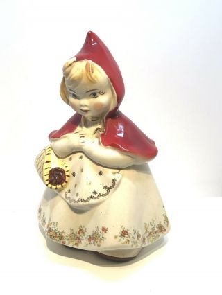 Hull Little Red Riding Hood Cooke Jar Intage Very Rare 1940’s Model