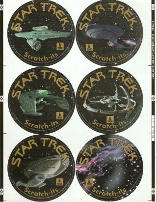 Star Trek Unscratched Set 6 Lottery Tickets Oregon W/ Uncut Promo Sticker Sheet