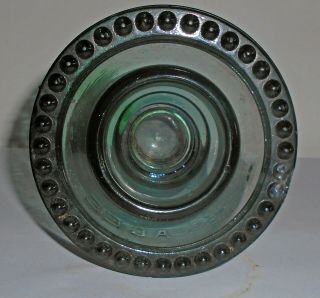VINTAGE AUSTRALIAN GLASS INSULATOR GREEN BELL SHAPE A.  G.  E.  E.  TELEPHONE 1950s 5