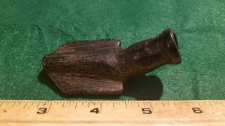 Native American Tallied Trowel Pipe Rare Marked Lewis Co.  Platform Effigy