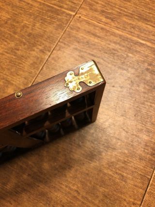 Lotus - Flower? Brand Abacus 13 Rods: 11 Wood & 2 Metal 91 Wood Beads China 3