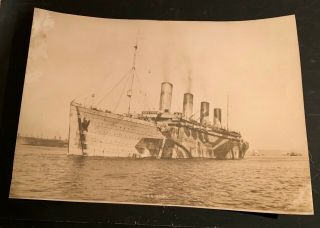 c 1917 Photograph SS Olympic WWI Razzle Dazzle Disguise,  Robert E.  Muller,  Jr. 2