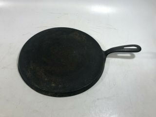 Vintage Unmarked Wagner Ware 10 - 1/4 Inch Cast Iron Round Griddle 9 Usa