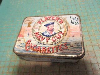 Vintage Players Navy Cut Gold Leaf Cigarette Tobacco Tin - John Player 2