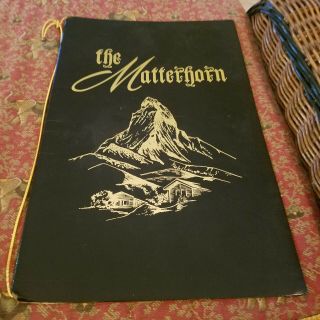 1980s Vintage Dinner Menu The Matterhorn Restaurant San Francisco