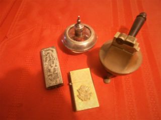 Vintage Lighters - 2 Sterling - 14k Gold Plated - Brass (4)