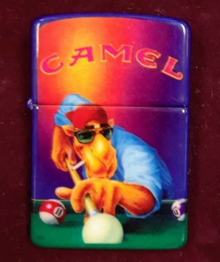 1993 Zippo Lighter Joe Camel Cigarettes with Tin - 4