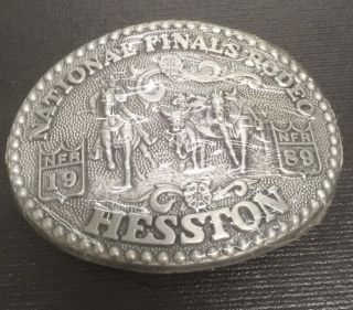 Collectors 1989 Hesston National Finals Rodeo Limited Edition Belt Buckle Nip