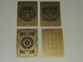 1 Gilded Limited Edition deck RongoRongo glyphs Playing Cards Easter Island 2