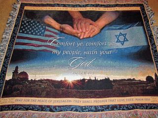 Jerusalem Prayer Team Member Peace Of Jerusalem Tapestry Afghan Throw