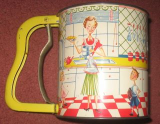 Androck 3 Screen Sifter With Mother And Children Vintage