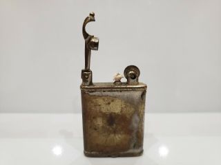 Antique / Vintage Gem Brass Lift Arm Lighter / Us Made