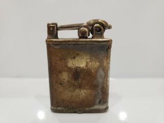 Antique / Vintage GEM Brass Lift Arm Lighter / US MADE 3