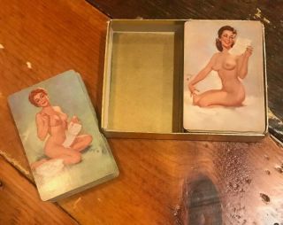 Vintage Pin Up Girls Playing Cards by Mayo Olmstead 2 Complete Full Decks NUDES 5