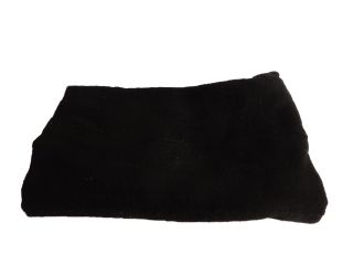 African Plain Black Mud Cloth Textile Mali 42 " By 60 "